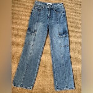 Vervet High Rise Cargo Jeans Size 24